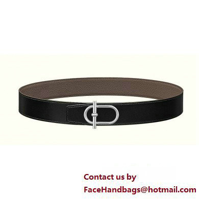 Hermes Ithaque belt buckle & Reversible leather strap 38 mm 03 2023